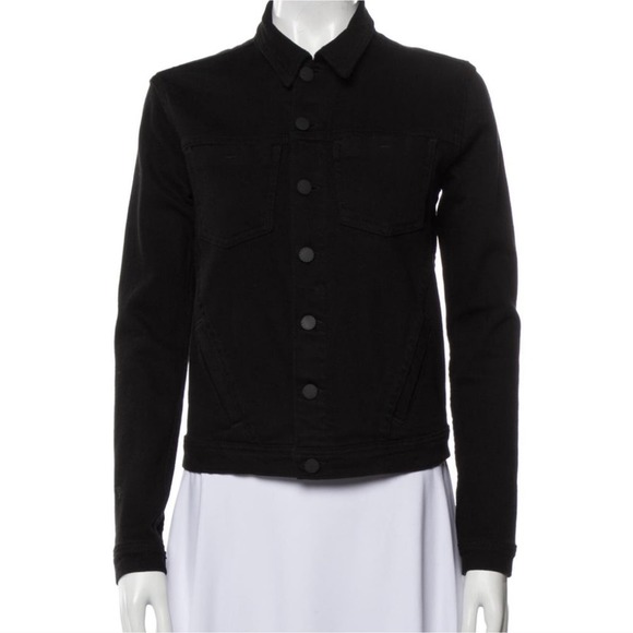 L'AGENCE Celine black denim jacket with sequins size XS - Picture 3 of 12